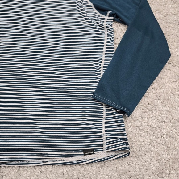 Patagonia Mens Shirt Blue L Capilene‎ 3 Midweight Baselayer Hiking Outdoor - Picture 2 of 9